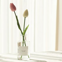 데일리미소 인테리어 실내방향제 디퓨저 240ml대용량, 디퓨저세트.튤립꽃백색-가든스윗피