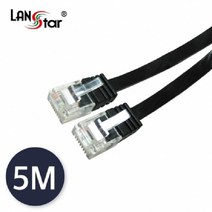 랜스타 UTP평면케이블 CAT.6 DIRECT (화이트 길이8종 블랙 길이8종), 블랙(LS-F6-UTPD-5M)
