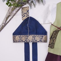 루아랑한복 꽃무늬 금박 한복 연두배자 (국내산)