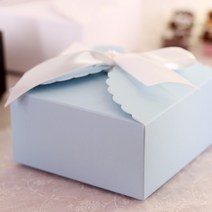 쿠킹스토리 초콜릿만들기재료모음, 64) 초콜릿상자 레이스블루(리본포함), 1개