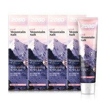 2080 퓨어 마운틴 핑크 솔트 치약, 120g, 4개