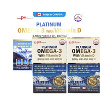 캐나다산 플래티넘 오메가3위드 비타민D 180캡슐6개월, 180캡슐