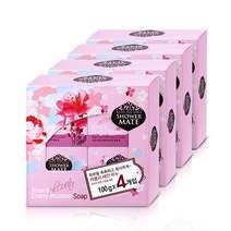 샤워메이트 러블리 로즈 & 체리 블라썸 세안 비누, 100g, 16개