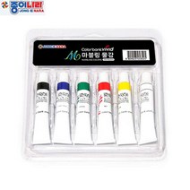 종이나라 칼라뱅크비비드 마블링물감 6색12ml