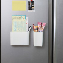 살림일기 1+1 자석부착 냉장고 포켓 미니 수납함, 마그네틱 포켓