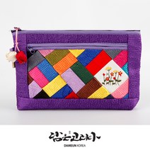 담은코리아 누비 색동 조각 화장품 파우치 통장파우치 단체선물 외국인선물 답례품