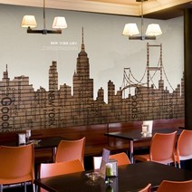 프렌체 맞춤제작 30가지 도시디자인 UV프린팅 포인트벽지, 디자인15