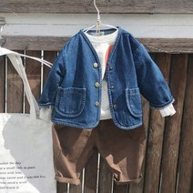 앨리홈 스냅 버튼 워싱 자켓
