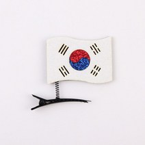 핑크캔디 태극기핀 스프링핀