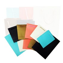 바미샵 무지 종이쇼핑백 두꺼운아트지 다양한컬러 선물포장, 화이트하트(소), 1개