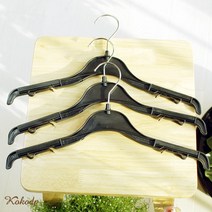 코코디피 30개묶음 만능 미끄럼방지패드 나시걸이 일체형 플라스틱 여자 옷걸이 옷가게 행거, 블랙, 1개