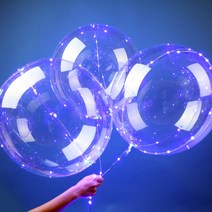 파티해LED 투명 버블벌룬 세트, 블루