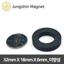 정신자석 페라이트 이방성 링 자석, 04_32mmX18mmX6mm(7개)