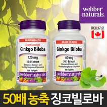webber naturals 캐나다 50배 농축 징코빌로바 생산 직발송, 180정