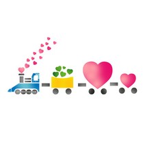 대문닷컴 [대문닷컴]스텐실도안(ST-2071)사랑기차