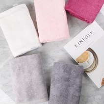 송월 210g 뱀부얀 100% 호텔수건 5장 세트, 진분홍