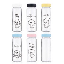 공감 보틀500ml (PET) 물병, 오늘도 화이팅(하늘), 500ml