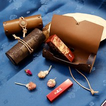 도장꾹 운수대통 행운도장 수제도장 12종, 20_[추가] 가죽도장케이스 카키 대_각인안함