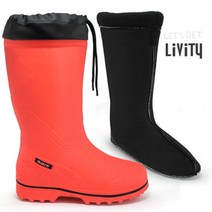 250-280mm LIVITY 초경량EVA 카프형 방수방한 탈부착 방한버선 장화 부츠 남자장화 방한화 R421