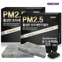 1+1 쏘렌토R 에어컨필터 PM2.5 활성탄 필터 차량용 PC106, 1set, 1+1 쏘렌토R PC106
