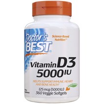닥터스베스트 비타민 D3 5000lu 베지 소프트젤, 360개입, 1개