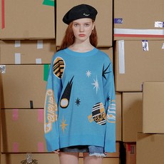 아이아이 EYEYE SPACE JACQUARD KNIT TOP