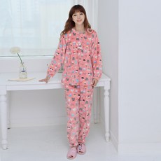 디노바시 여성용 밍크 잠옷 상하의 세트