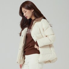 미쏘 여성용 퍼카라 플랩포켓 패딩