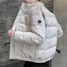 HS 심플한 남자숏패딩 슬림핏