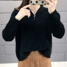 여성 브이넥 니트티10 FZL271