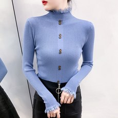 센슈얼드림 어려보이는 포근한 여성용 니트 라운드넥 브이넥 19 C