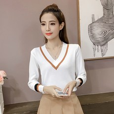 가을용 여성 브이넥니트10 MID10 599876071974