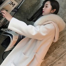 겨울신상 보브 퍼 카라 오픈 롱코트