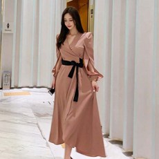 k6320 여성 긴팔 정장원피스 하객룩