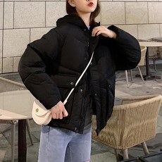 kirahosi 모던 캐주얼 여성 숏 패딩 점퍼 야상 추동 아우터 데일리 191호+ 덧신 증정 AF378gbh