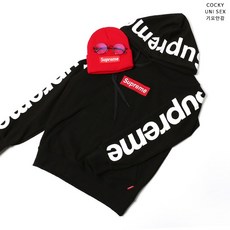 [COCKY] 슈프림 사이드 기모 후드티 남녀공용 M L XL (겨울 특기모)