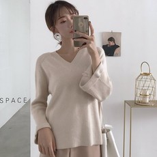 가을신상 브이넥니트 기본 루즈소프트니트 H10 王浩