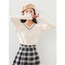 [zion]가을긴팔 루즈핏 여성용 캐주얼 니트 티셔츠Y14