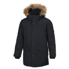 에비수 (EVISU) 라군탈착 후드 지퍼장식 중합기장 패딩 점퍼