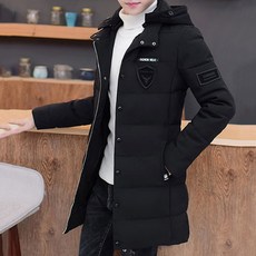 남성 경량 웰론 롱 패딩 점퍼 코트 슬림 슬림+ 덧신 증정