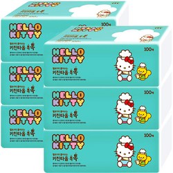 ITC 헬로키티 뽑아쓰는 천연펄프 키친타올 톡톡 100매, 100개입, 6개