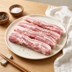 고기생각 흑돼지 듀록 삼겹살 스페인산 캠핑 구이용 (2.5cm), 2kg, 1개