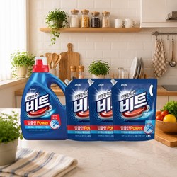 비트 딥클린 파워 액체세제 일반 용기 3L 1개 + 일반드럼겸용 리필 2L 3개