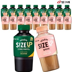 빙그레 아카페라 사이즈업 커피 음료 350ml  2종 총20입(디카페인아메리카노10+돌체라떼10)