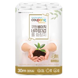 쿠팡베이직 네추럴 3겹 천연펄프 롤화장지, 믿고 쓰는 최고의 선택!