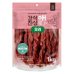간식애진심 강아지 육포 오리꽈배기, 1개, 1kg, 오리가슴살