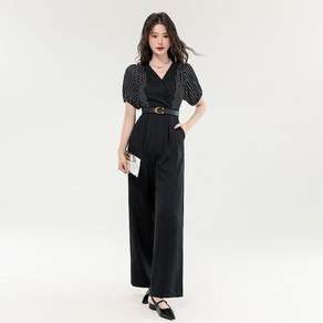 점프수트 여성 데일리 루즈 착용 사진