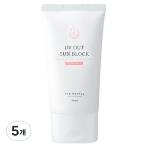 더하르나이 유브이아웃 선블록 SPF50+ PA+++, 5개, 70ml