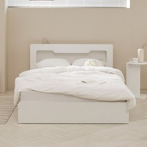 파로마 아몬드 LED 수납 헤드 평상형 침대 프레임 + 매트리스 방문설치