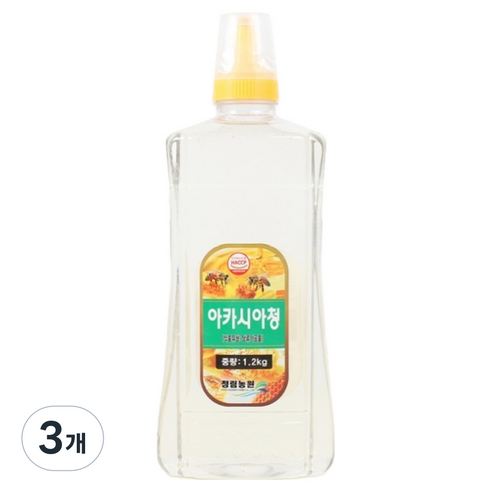 청림식품 소울백서 아카시아청 요리 카페 꿀, 1.2kg, 3개